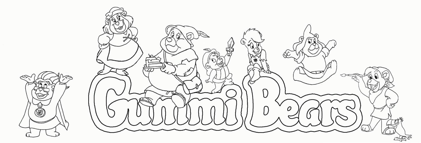 Online coloring book: Gummy Bear Logo coloring page